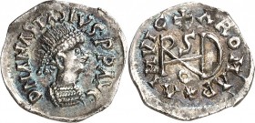 OSTROGOTEN in Sirmium (Sremska Mitrovica). 
THEODERICH I. (491-)494-526. Leichte Siliqua (504/505) 0,92g. Panzerbüste m. Perlendiadem n.r. D N LNL ST...