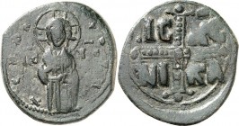 BYZANZ. 
MICHAEL IV. Paphlagon 1034-1041. Anonymer AE-Follis 30mm 11,06g, Konstantinopel. Hüftbild des Christos antiphonetes v.v. IC - XC / IC - XC -...