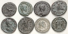RÖMISCHES KAISERREICH. 
Allgemein: Billon- / Bronzemünzen: Antoniniane. 23 Bi-Antoniniane: (213-310) Gallienus (1), Claudius II. (2), Aurelian (6), P...