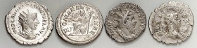 RÖMISCHES KAISERREICH. 
Allgemein: Silber- / Billonmünzen: Antoniniane. 4&nbsp;Antoniniane. GORDIAN&nbsp;III.: Hercules; PHILIPP&nbsp;I.: Roma; GALLI...