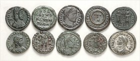 RÖMISCHES KAISERREICH. 
Allgemein: Spätrömische Bronzemünzen. 30 spätrömische Kleinbronzen 17-20mm: Constantin I. (15), Constantin II. (3), Crispus (...