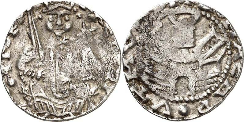 Aachen-Reichsmünzstätte. 
Friedrich I. Barbarossa 1152-1190. Denar 1,65g FPEDER...