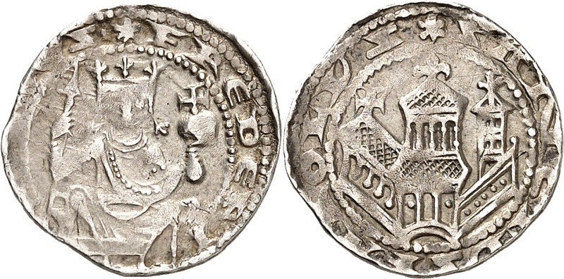 Aachen-Reichsmünzstätte. 
Friedrich II. von Hohenstaufen 1215-1250. Denar 1,35g...