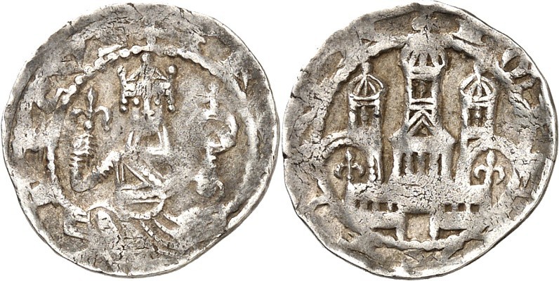 Aachen-Reichsmünzstätte. 
Friedrich II. von Hohenstaufen 1215-1250. Denar 1,51g...