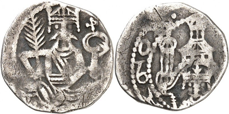 Aachen-Reichsmünzstätte. 
Friedrich II. von Hohenstaufen 1215-1250. Denar 1,16g...