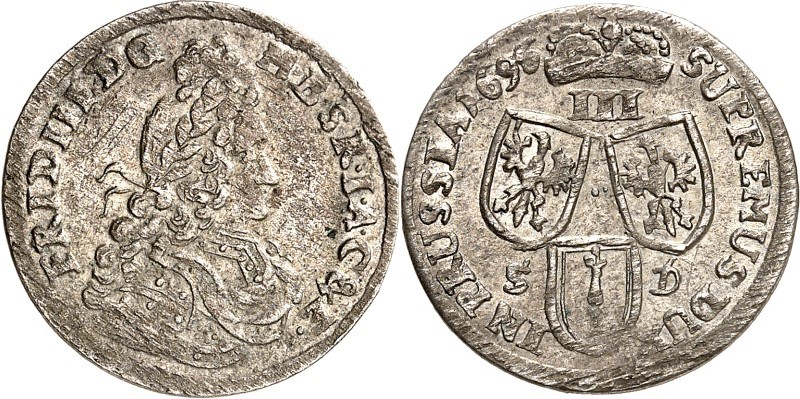 Brandenburg-Preussen. 
Friedrich III. 1688-1701. Dreigröscher 1695 S&nbsp;-&nbs...