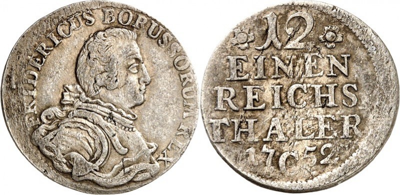 Brandenburg-Preussen. 
Friedrich II. der Grosse 1740-1786. 1/12 Reichstaler 175...