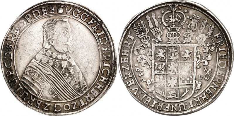 Braunschweig-Lüneburg-Celle. 
Friedrich 1636-1648. Reichstaler 1646 LW, Clausth...