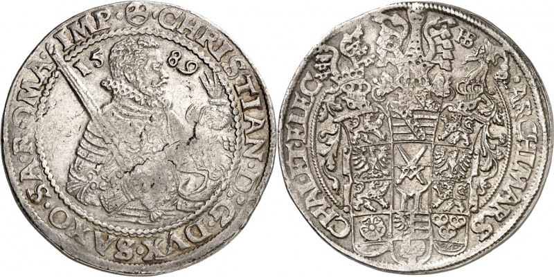 Sachsen-Albertinische Linie, nach 1547 Kurlinie. 
Christian I. 1586-1591. Reich...