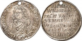 Sachsen-Neu-Weimar. 
Wilhelm 1640-1662. 1/4 Taler 1658 a.d.Einweihung der Schloßkirche in der Wilhelmsburg. Geharn. Brustb. n. halblinks/ 7 Zeilen. M...