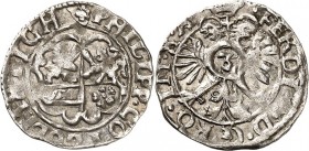 Solms-Lich. 
Philipp 1590-1631. 3 Kreuzer o.J.(1619-1624) Wappen / Gekr. Doppeladler mit PHILIPP. u.Titel Ferdinand. Jos. -. . 

ss+