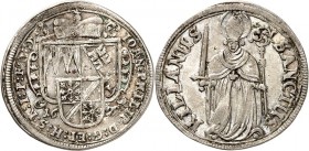 Würzburg-Bistum. 
Johann Philipp von Greiffenklau-Vollraths 1699-1719. Schilling 1699 Gekr. 3 Wappen / St. Kilian. Helm.&nbsp; 521. . 

ss+