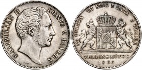 Bayern. 
Maximilian II. 1848-1864. Doppeltaler 1855. AKS 146, J. 85, Th. 91. . 

ss