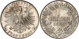Frankfurt. 
Gulden 1861. AKS&nbsp; 13, J.&nbsp; 33. . 

St-