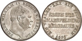 Preussen. 
Friedrich Wilhelm IV. 1840-1861. Vereinstaler 1860 Ausbeute Mansfeld. AKS&nbsp; 79, J.&nbsp; 85, Th.&nbsp; 263. . 

vz
