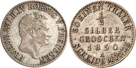 Preussen. 
Friedrich Wilhelm IV. 1840-1861. 1/2 Silbergroschen 1850A. AKS&nbsp; 87, J.&nbsp; 65. . 

ss