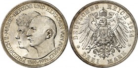 KAISERREICH. 
ANHALT, Herzogtum. 
3 Mark 1914 Silberhochzeit. J.&nbsp; 24. . 

vz a. P.P.