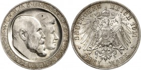KAISERREICH. 
WÜRTTEMBERG, Königreich. 
3 Mark 1911 Silberhochzeit. J.&nbsp; 177a. . 

vz-St