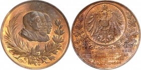 ALTDEUTSCHE LÄNDER und ADEL, 1806-1918. 
PREUSSEN Kgr.. 
Wilhelm II. 1888-1918. Medaille 1896 (o. Sign.) a.d. 25 Jahresfeier der Wiederbegründung de...