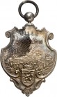 EUROPA. 
BELGIEN. 
Leopold II. 1865-1909. Medaille 1905 (o. Sign.) in Form einer Kartusche d. Ville d' ARLON, a. d. 75-jähr. Jubiläum der Proklamati...