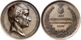 EUROPA. 
BELGIEN - STÄDTE. 
BRÜGGE / BRUGES. Medaille 1855 (v. Hart) a. J. de Pélichy-van Huerne, Bürgermeister v. Brügge, gewidmet von seinen Mitbü...