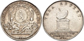 EUROPA. 
FRANKREICH - STÄDTE. 
LYON. Jeton 1704 (o. Sign.) d. CHAMBRE DU COMMERCE. Wappen d. Handelskammer zw. Personifik. v. Rhone u. Sa\'f4ne / VE...