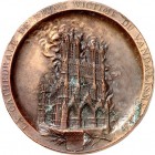 EUROPA. 
FRANKREICH - STÄDTE. 
REIMS (Dep. Marne). Eins. Medaille 1914 (v. Ch.-L. Picaud, b. Monnaie de Paris) a.d. Brand d. Kathedrale v. REIMS, Op...