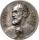 EUROPA. 
ITALIEN-Kirchenstaat. 
Hl. Simon Petrus um 45-69. Eins. Medaille o.J. (v. Stephan) SAINT PIERRE. Brb. v.v., d. Kopf n.l. gewandt, in den zu...