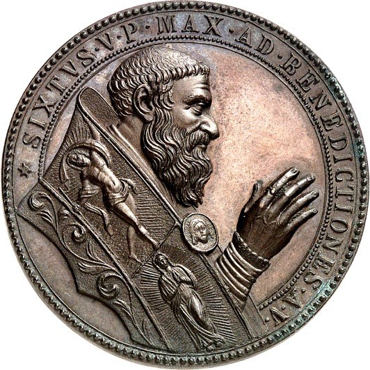 EUROPA. 
ITALIEN-Kirchenstaat. 
Sixtus V. 1585-1590. Medaille o.J. (o. Sign.) ...