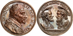 EUROPA. 
ITALIEN-Kirchenstaat. 
Innozenz XII. 1691-1700. Medaille An.VII (= 1698) (v. G. Hamerani) a.d. Namenstag von Peter und Paul am 29. Juni. Br...