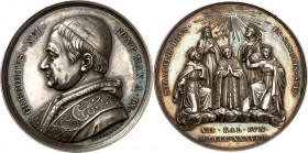 EUROPA. 
ITALIEN-Kirchenstaat. 
Gregor XVI. 1831-1846. Jahresmedaille An.IX (1839) (v. G. Girometti) auf die Kanonisierungen des Jahres. Brb. in Moz...