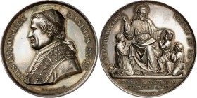 EUROPA. 
ITALIEN-Kirchenstaat. 
Pius IX. 1846-1878. Medaille An.IX (1854/55) (v. P. Girometti) auf die Gründung des ersten Kinderheims Roms. Brb. in...