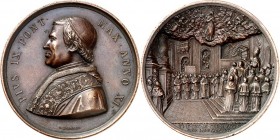 EUROPA. 
ITALIEN-Kirchenstaat. 
Pius IX. 1846-1878. Medaille An. XI(1856/57) (v. I. Bianchi) auf die Verkündung des Dogmas der unbefleckten Empfängn...