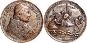 EUROPA. 
ITALIEN-Kirchenstaat. 
Pius IX. 1846-1878. Medaille An.XXIV (= 1870) (v. F. Speranza) a.d. Vatikanische Konzil. Brb. in Pluviale mit Calott...