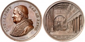 EUROPA. 
ITALIEN-Kirchenstaat. 
Pius IX. 1846-1878. Jahresmedaille An. XXVIII (1873/74) (v.&nbsp;I.Bianchi) zum 29.&nbsp;Juni 1873; a.&nbsp;d. Absch...