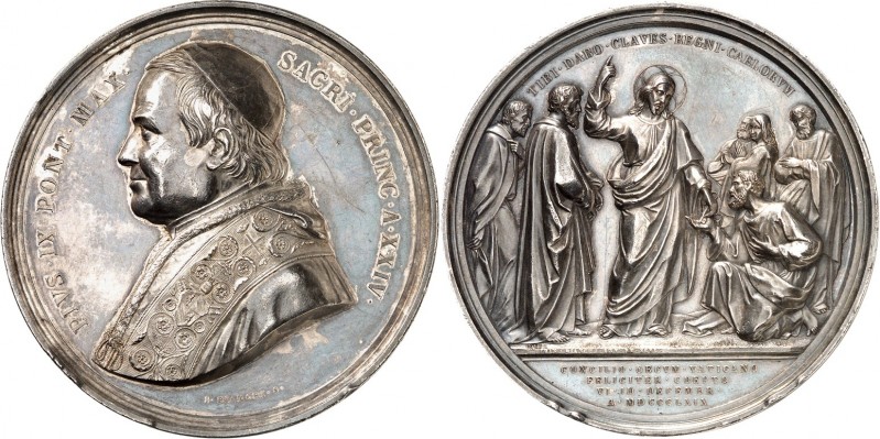 EUROPA. 
ITALIEN-Kirchenstaat. 
Pius IX. 1846-1878. Medaille An.XXIV (= 1869) ...