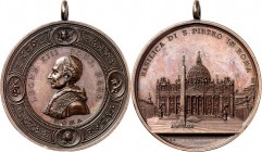 EUROPA. 
ITALIEN-Kirchenstaat. 
Leo XIII. 1878-1903. Medaille o.J. (ca. 1893) (v. S. Johnson) Brb. in Mozzetta mit Stola und Calotta n.l., aussen he...