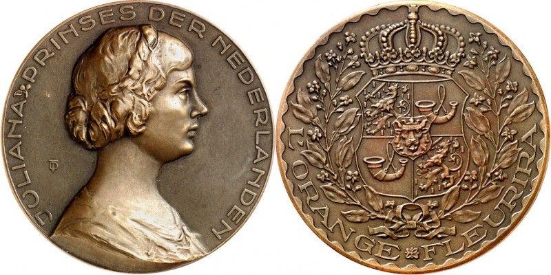 EUROPA. 
NIEDERLANDE. 
Juliana 1948-1980. Medaille o.J. (1927) (v. T. Dupuis) ...