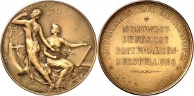 DEUTSCHE STÄDTE. 
Alphabetisch. 
HANNOVER. Medaille 1911 (v. Lauer) a.d. Nordwestdeutsche Briefmarkenausstellung d. Briefmarken Clubs Hannover e.V. ...