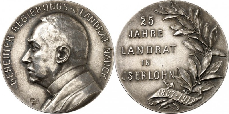 DEUTSCHE STÄDTE. 
Alphabetisch. 
ISERLOHN. Medaille 1912 (v. Hermann Fauser) a...