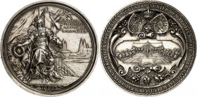 DEUTSCHE STÄDTE. 
Alphabetisch. 
KÖLN. Medaille 1888 (b.&nbsp;Lauer) a.&nbsp;d. Internat. Gartenbau-Ausstellung in Köln. Colonia thront mit Putto, W...