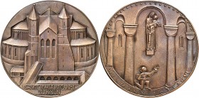 DEUTSCHE STÄDTE. 
Alphabetisch. 
KÖLN. Plakette o.J. (1977) (v. Heribert Calleen) St. Maria im Kapitol. Bronzeguss-115mm. DGMK Bd. 24, S.21, Nr.21, ...