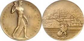 DEUTSCHE STÄDTE. 
Alphabetisch. 
LEVERKUSEN. Prämienmedaille o.J. (1925) (v. A.Hartig) für 25 Jahre treue Mitarbeit, gewidmet v. d. Farbenfabriken L...