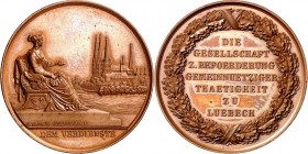 DEUTSCHE STÄDTE. 
Alphabetisch. 
LÜBECK. Verdienstmedaille o. J. (v. Pfeuffer) der Ges. zur Beförderung gemeinnütziger Tätigkeit zu Lübeck Sitzende ...