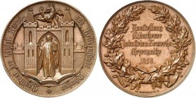 DEUTSCHE STÄDTE. 
Alphabetisch. 
MÜNCHEN. Medaille 1858 (v. Birnböck) a. d. Ausstellung v. Industrie- und Gewerks-Erzeugnissen 1858 in München. Münc...