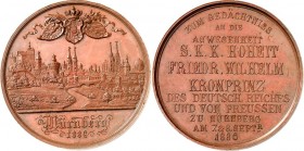 DEUTSCHE STÄDTE. 
Alphabetisch. 
NÜRNBERG. Medaille 1886 (b. Lauer) a. d. Besuch d. Kronprinzen Friedrich Wilhelm v. Preußen (als Kaiser Friedrich I...