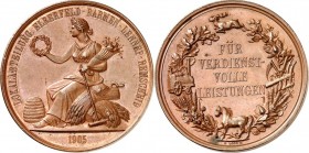 DEUTSCHE STÄDTE. 
Alphabetisch. 
WUPPERTAL. Medaille 1905 (v. G. Loos) Lokalabtlg. Elberfeld, Barmen, Lennep, Remscheid für verdienstvolle Leistunge...
