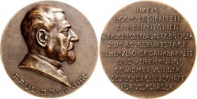 PERSONEN. 
ARCHITEKTEN und BAUMEISTER. 
BÖTTGER, Paul *1851 +1933. Medaille 1931 (v. K. Dautert) a.s. 80. Geb. Büste r., unter dem Büstenabschnitt s...