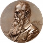 PERSONEN. 
ARCHITEKTEN und BAUMEISTER. 
HLAVKA, Prof. Dr. Joseph *1831 +1908. Medaille 1901 (v. A. Scharff) a. s. 70. Geburtstag. Brb. im Frack n.l....