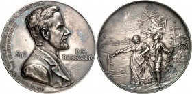 PERSONEN. 
DICHTER und SCHRIFTSTELLER. 
ROSEGGER, Peter *1843 +1918. Medaille 1893 (v. A. Scharff) a. s. 50. Geburtstag, am 24. Juli 1893., gewidmet...